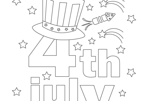 4th of july coloring page