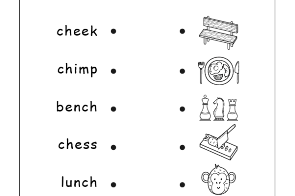 Phonics matching worksheet 3