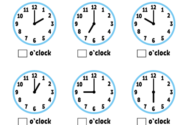 Telling Time Worksheet 4