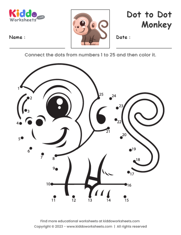 Dot to Dot Monkey