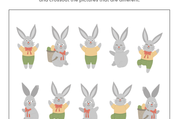 Find the same Bunnies Worksheet