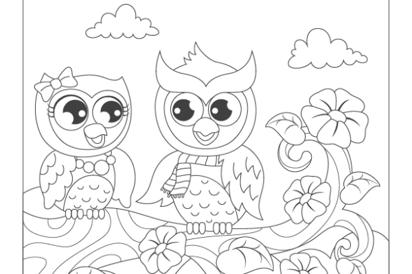 owl coloring page