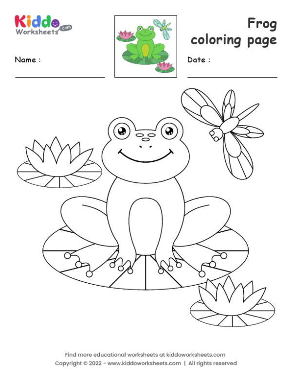 Frog coloring page