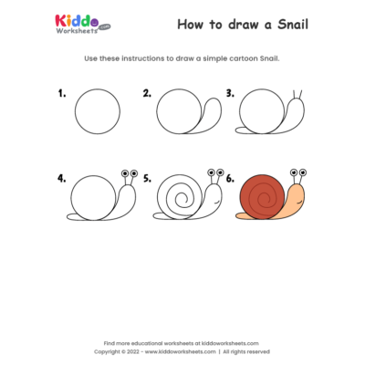 How to draw Snail