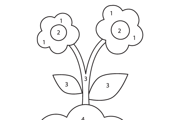 Color the Flower Worksheet