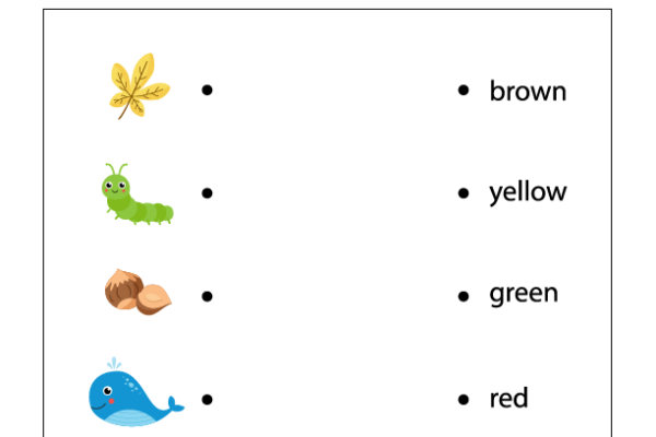 Color and Picture Matching Worksheet 2