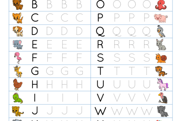 Capital Letter Tracing Worksheet