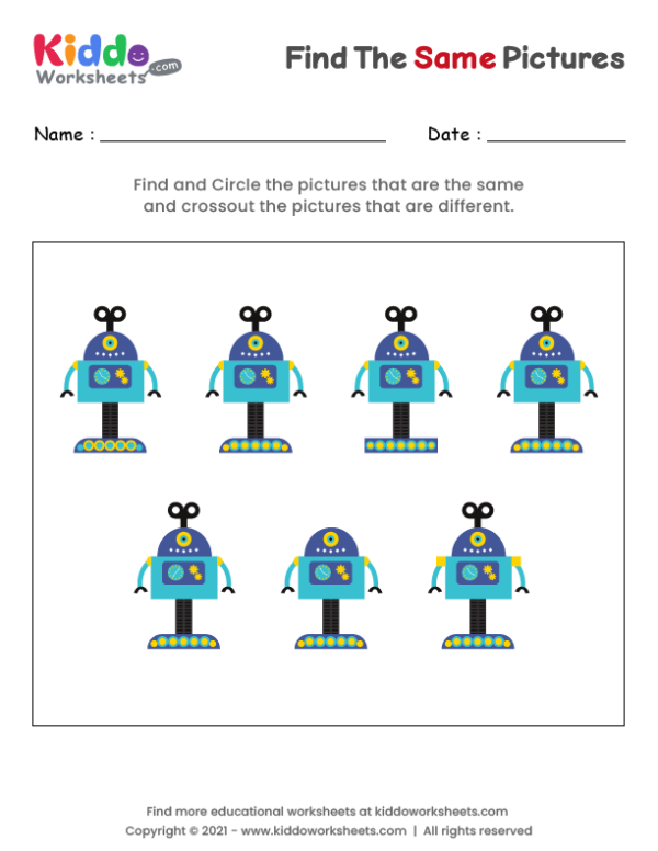 Find the same Robots 1