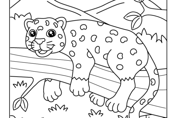 Jaguar coloring page