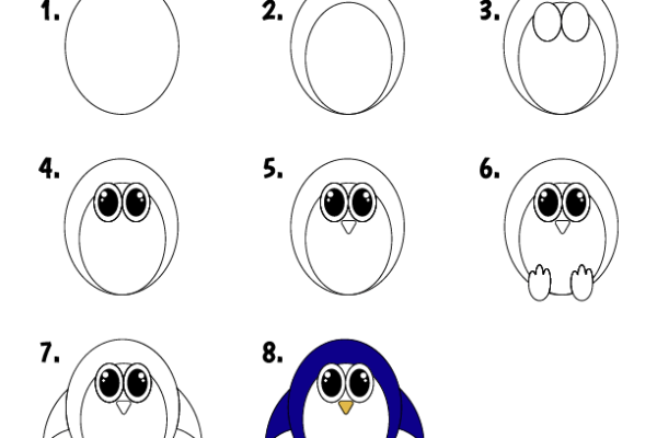 How to draw Penguin worksheet