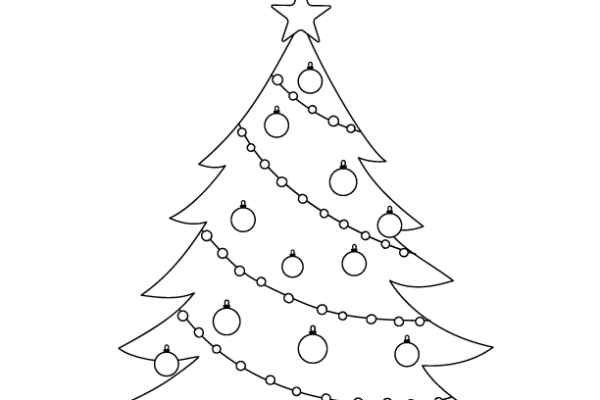 christmas tree coloring page