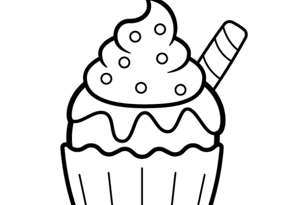 cupcake coloring page