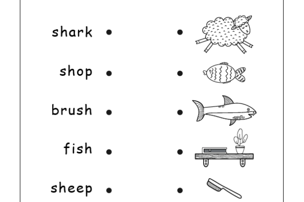 Phonics matching worksheet 5