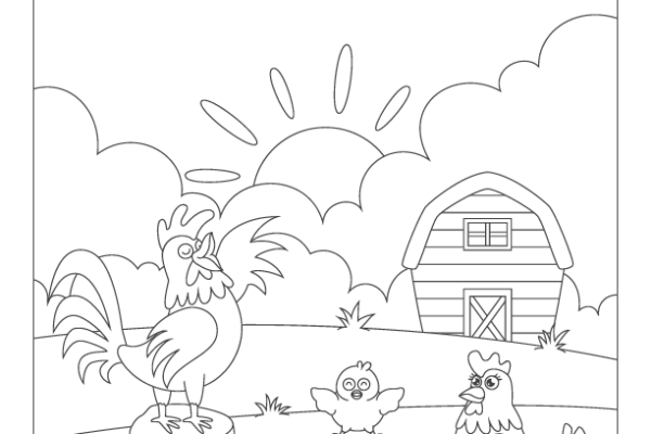 Fill the Color-Chicken Worksheet