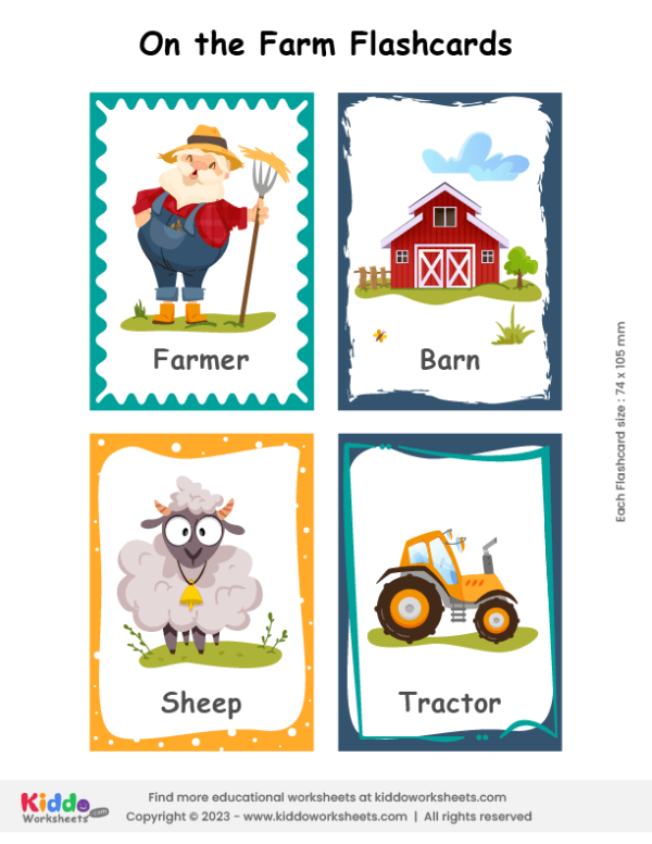 On the Farm Flashcards