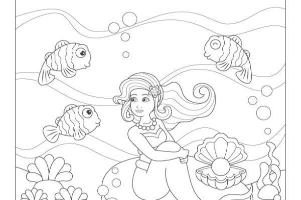 Fill the Color-Mermaid Worksheet