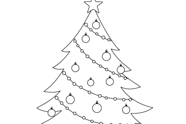 christmas tree coloring page