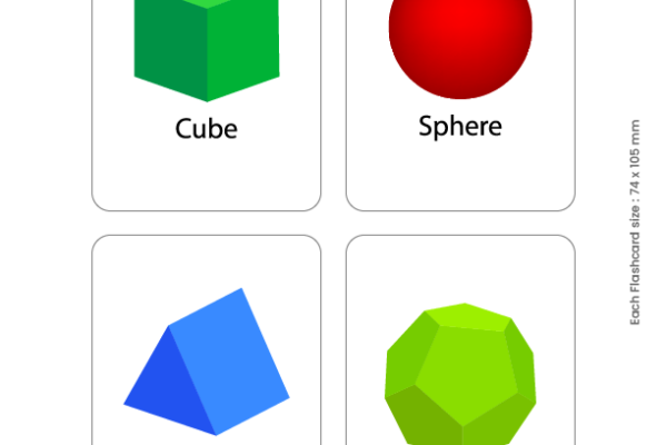 3D Shapes Flash cards