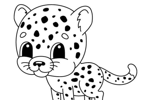 Cheetah coloring page