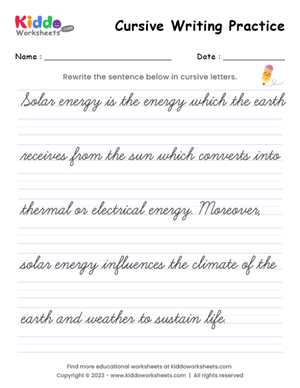 Cursive Writing Worksheet 10