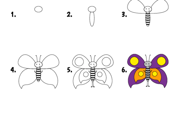 How to draw Butterfly worksheet