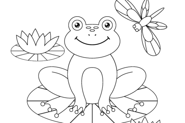 frog coloring page