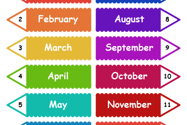 months of the year worksheet