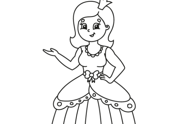 princess coloring page