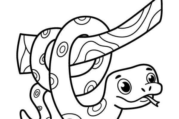 snake coloring page